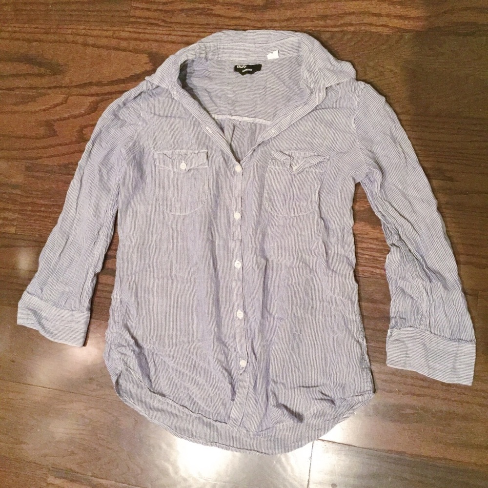 Urban Outfitters BDG Blue & White Striped Shirt